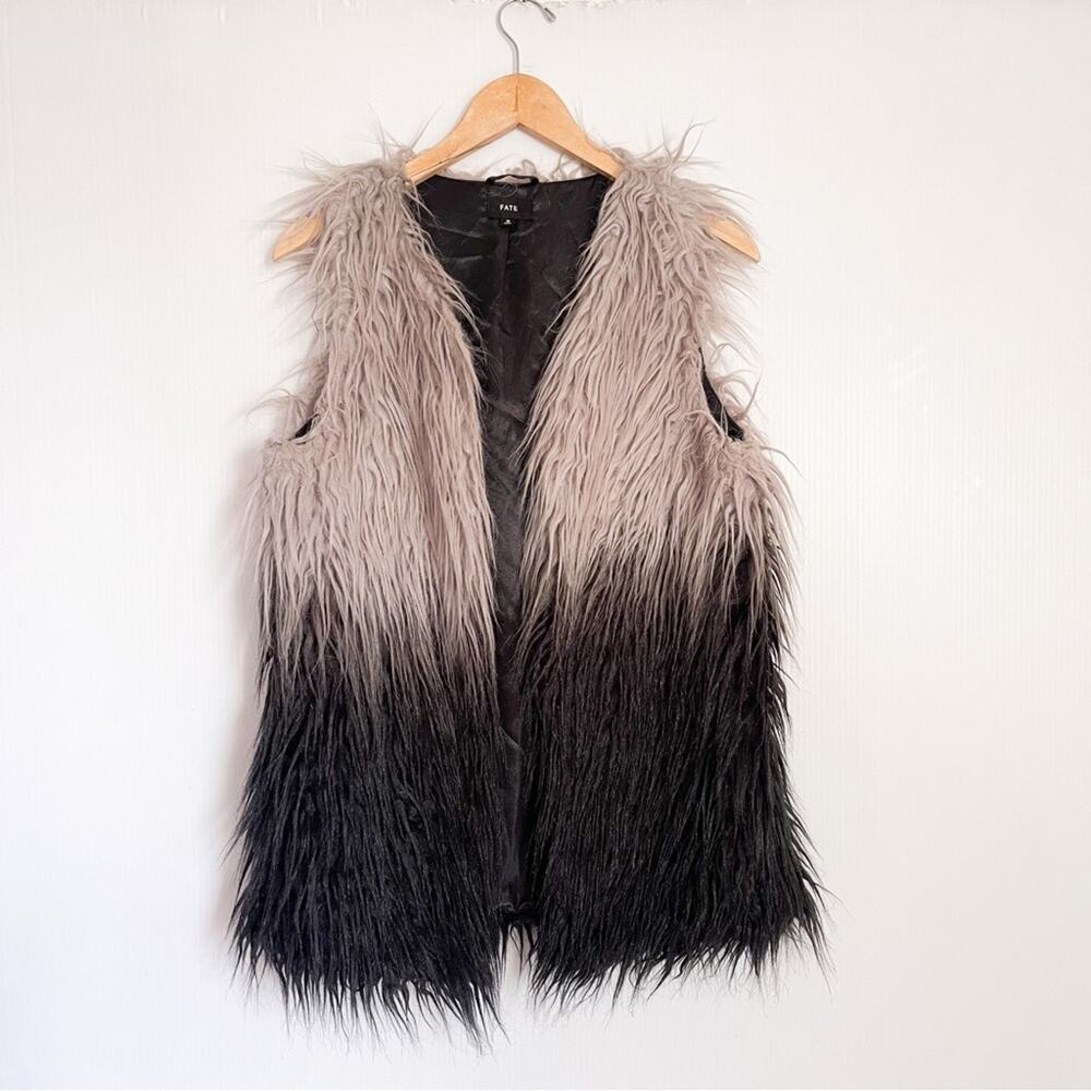 Fate | Faux Fur Vest Ombre
